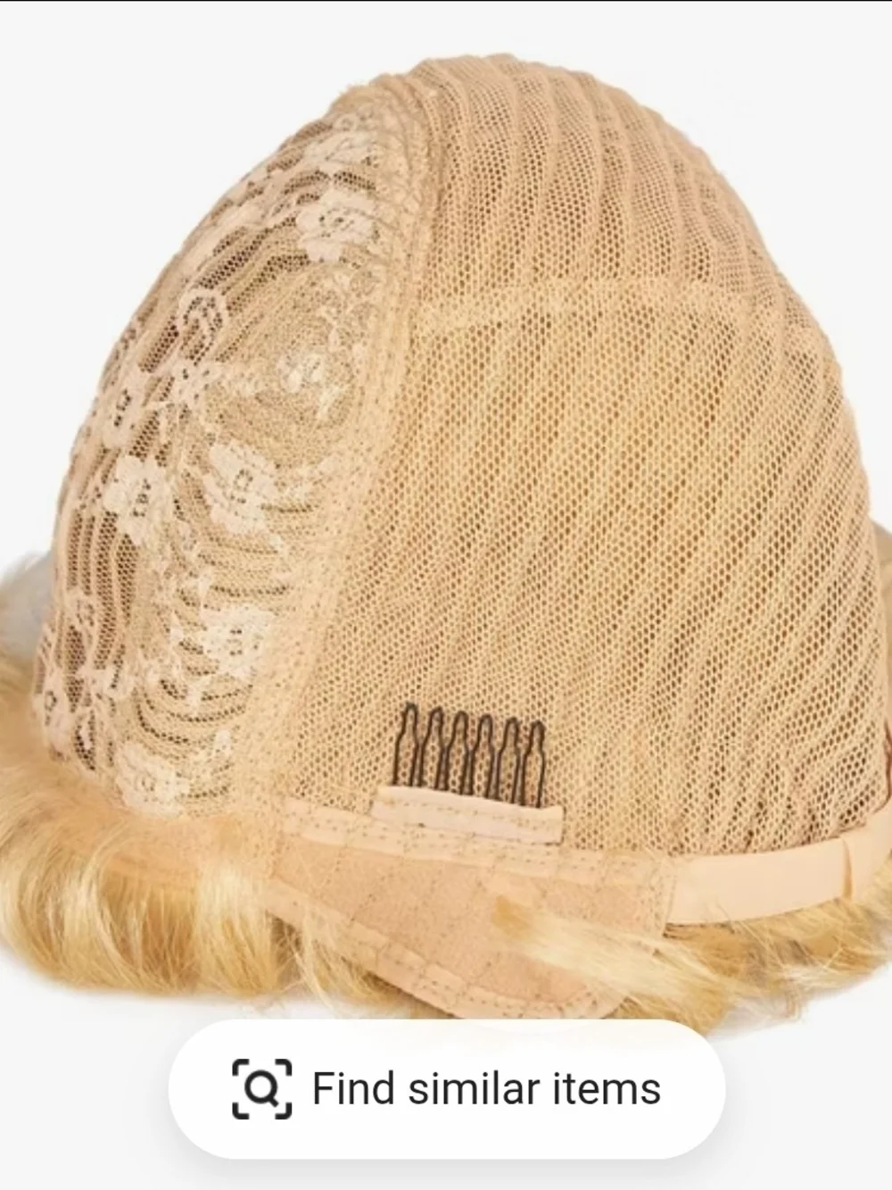 Short Blonde Human Hair Pixie Wig with Bangs – Adjustable Cap